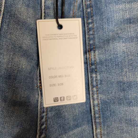 Judy Blue Women's Junior's Size 3 Jeans Boyfriend Fit High Waist Distressed - Picture 8 of 10